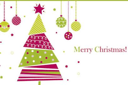 Christmas tree design with the text 